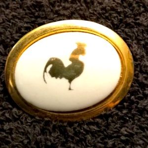 Antique Rooster Brooch